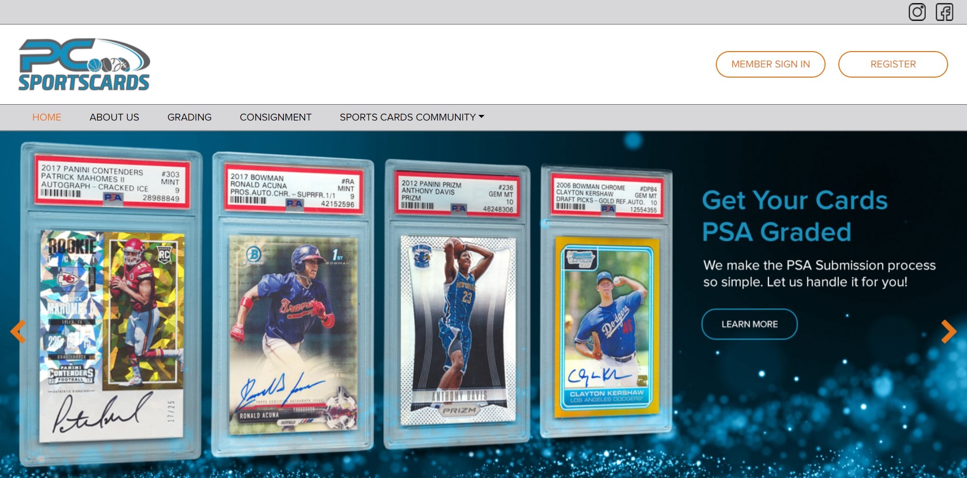 Pcsportscards Project Slide 1